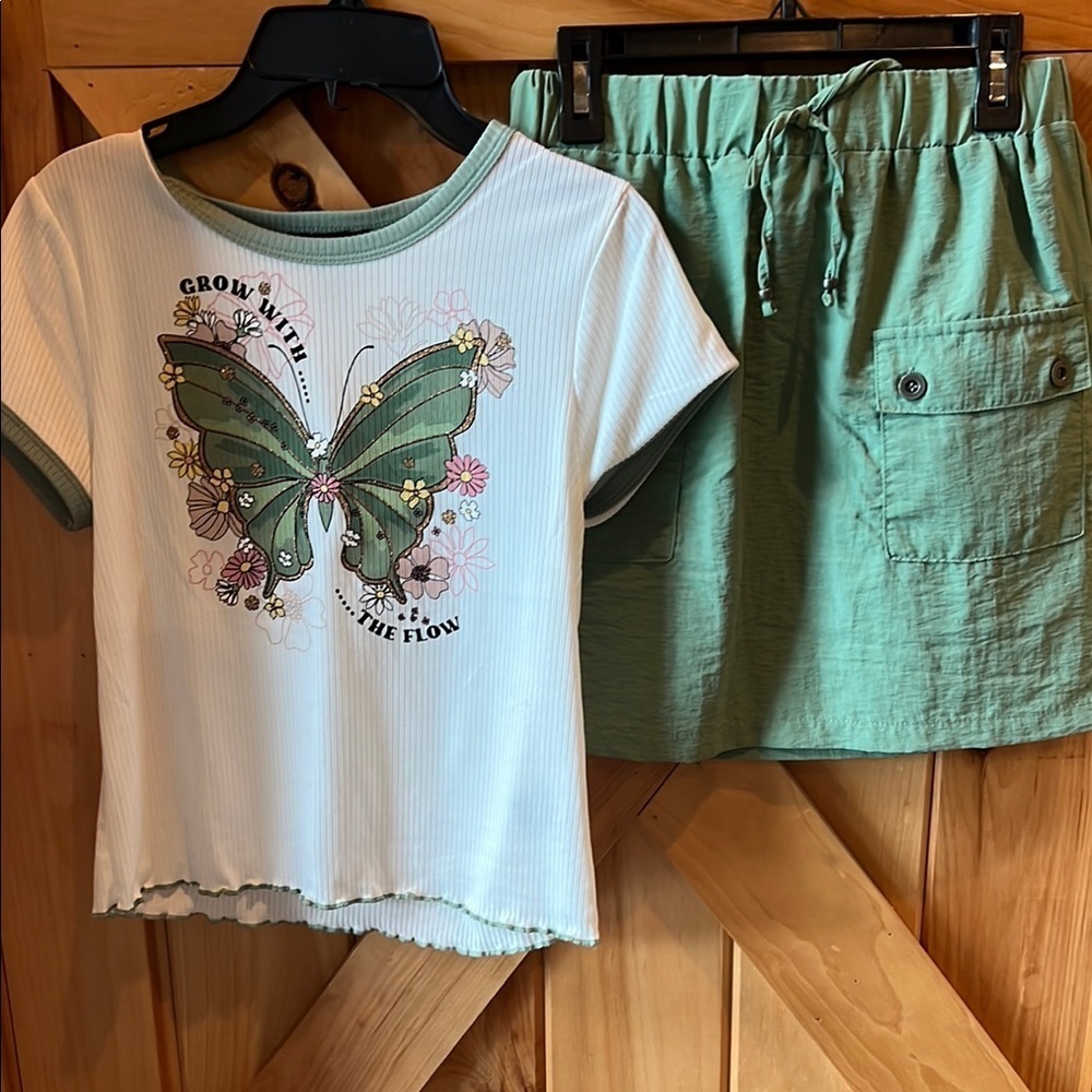 Kids Green Butterfly Matching Set
